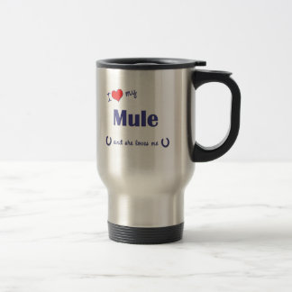 Jag älskar min Mule (den kvinnliga mulen) Resemugg