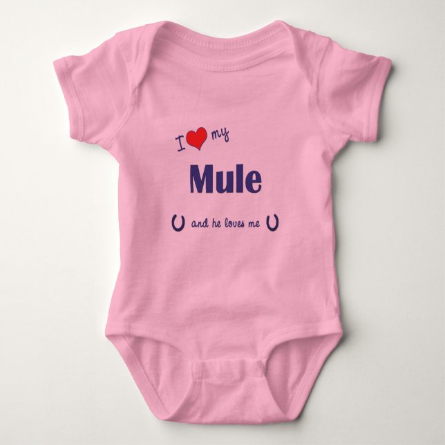 Jag älskar min Mule (den Male mulen) Tee (Framsida)