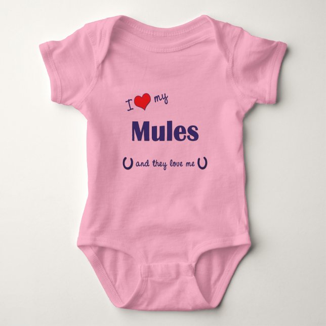Jag älskar min Mules (åtskilliga Mules) T Shirt (Framsida)