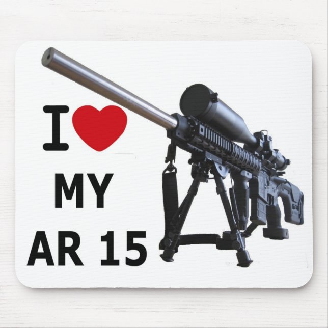 Jag älskar min mus AR-15 vadderar Musmatta (Framsidan)