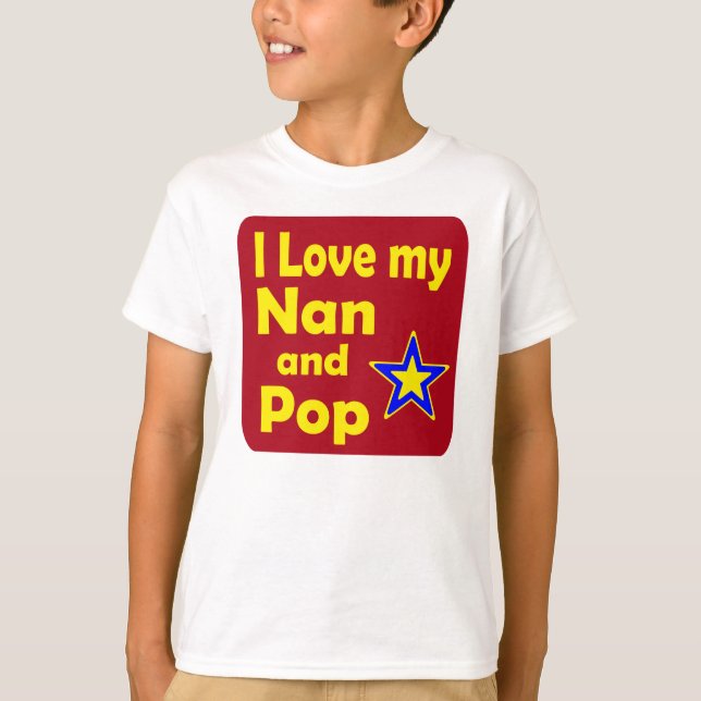 Jag älskar min Nan och poppar Tee (Framsida)