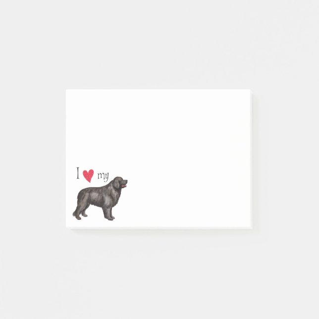 Jag älskar min Newfoundland Post-it Block (Framsida)