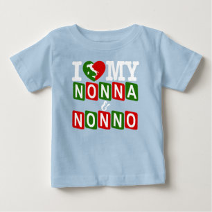 Jag älskar min Nonna & Nonno Baby T-Shirt