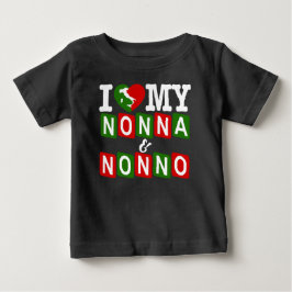 Jag älskar min Nonna & Nonno Baby T-Shirt