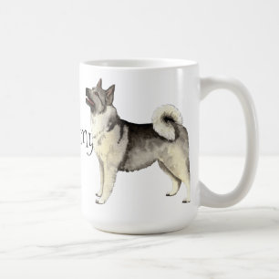 Jag älskar min norska Elkhound Kaffemugg