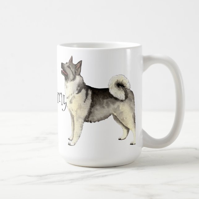 Jag älskar min norska Elkhound Kaffemugg (Höger)
