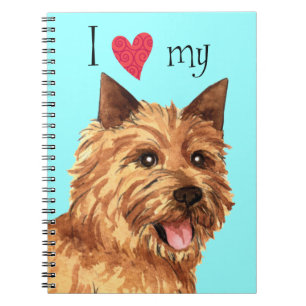 Jag älskar min Norwich Terrier Anteckningsbok Med Spiral