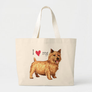 Jag älskar min Norwich Terrier Jumbo Tygkasse