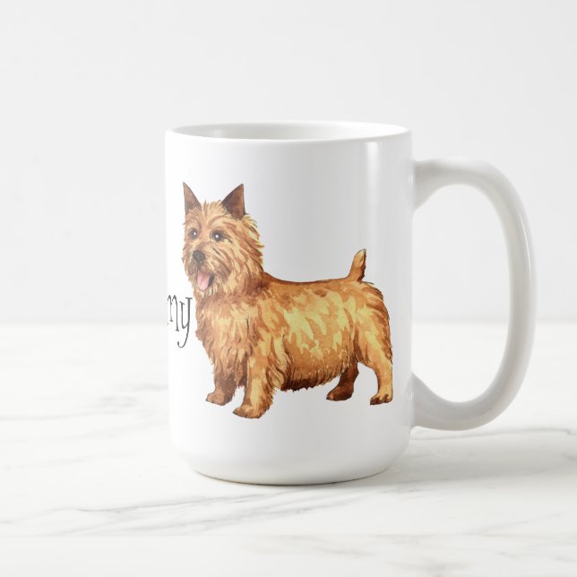 Jag älskar min Norwich Terrier Kaffemugg (Höger)