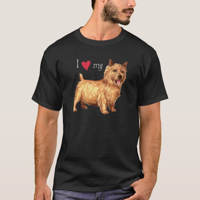 Jag älskar min Norwich Terrier Tee Shirt (Framsida)