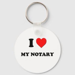 Jag älskar min Notary Nyckelring