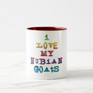 Jag älskar min Nubian getter Två-Tonad Mugg
