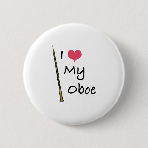 Jag älskar min Oboe Knapp