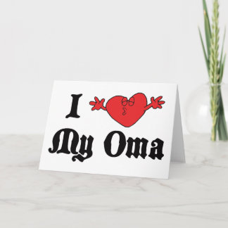 Jag älskar min Oma gåva Kort