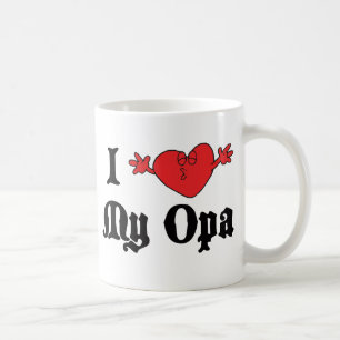 Jag älskar min Opa gåva Kaffemugg