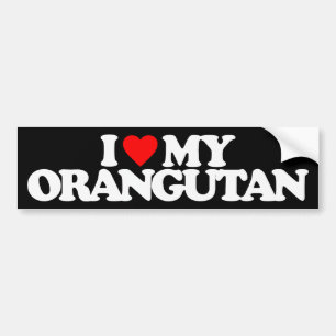 JAG ÄLSKAR MIN ORANGUTANG BILDEKAL