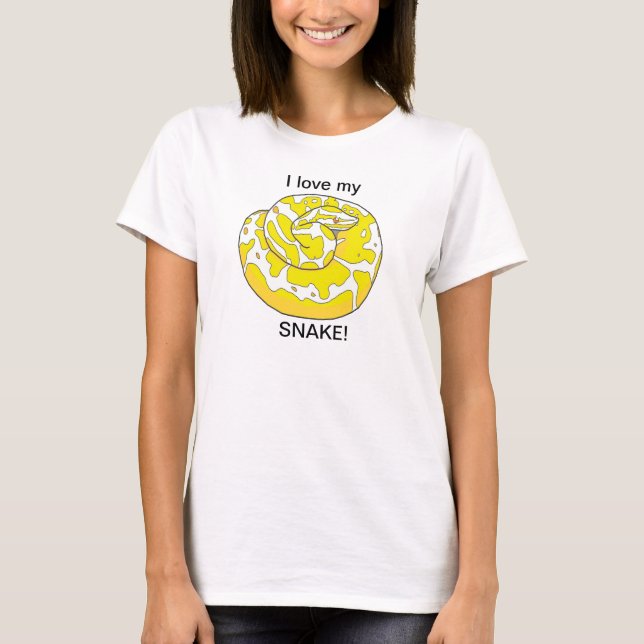 Jag älskar min orm! T-skjorta Tee (Framsida)