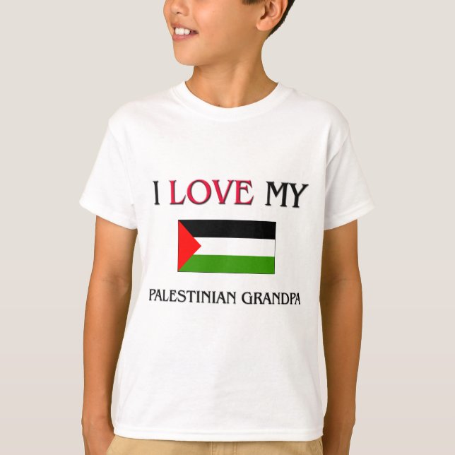 Jag älskar min palestinska morfar t shirt (Framsida)