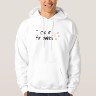 Jag älskar min pälsbabyHoodie Sweatshirt Med Luva