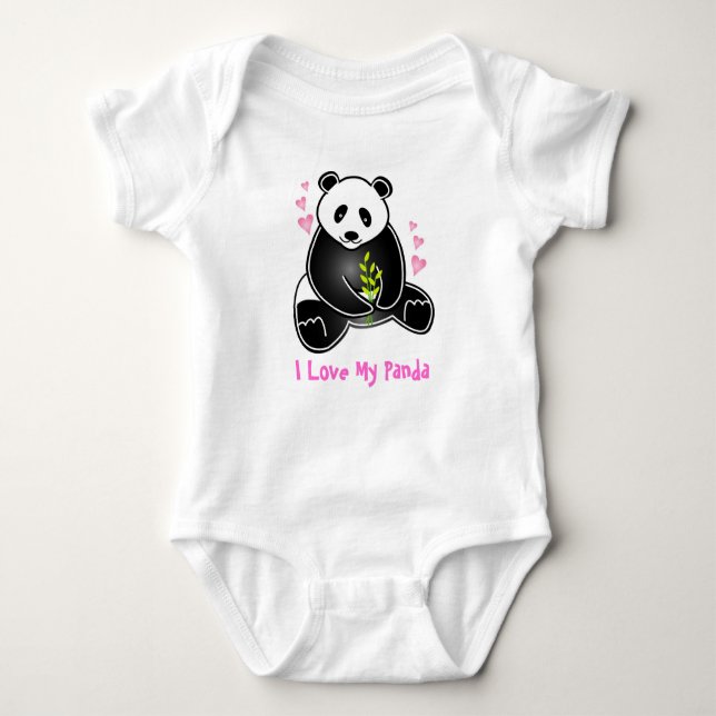 Jag älskar min Panda Tee Shirt (Framsida)