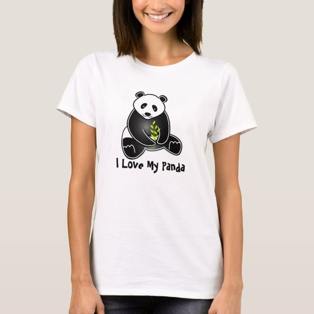 Jag älskar min Panda Tee Shirt (Framsida)