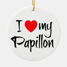 Jag älskar min papillon Hund