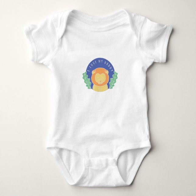 Jag älskar min pappa Citat Baby T Shirt (Framsida)