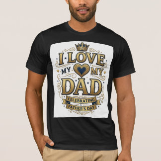Jag älskar min pappa Fars dag T-Shirt | Cool Vinta