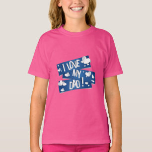 Jag älskar min pappa hjärtgrafik t shirt