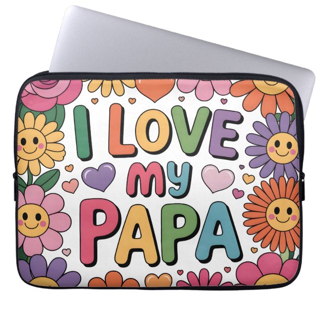 Jag älskar min pappa laptop fodral (Framsidan)