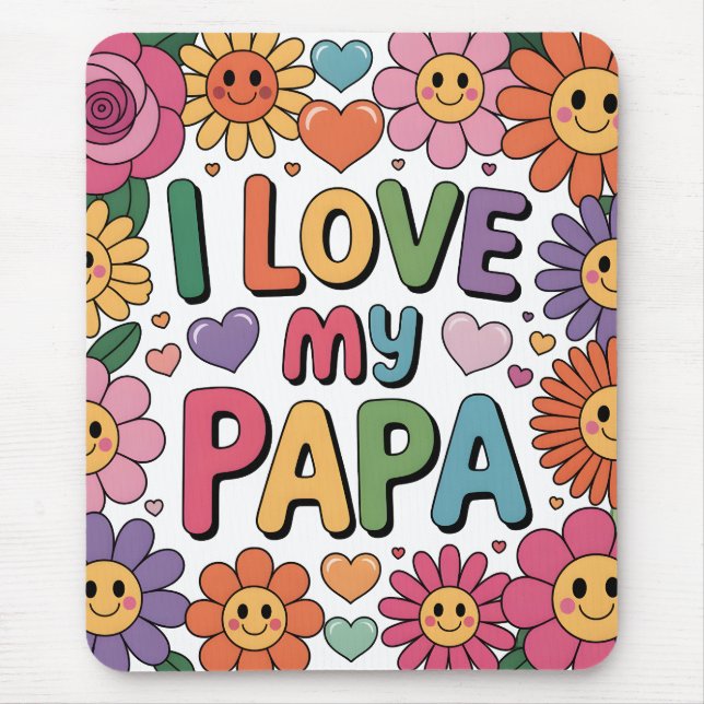 Jag älskar min pappa musmatta (Framsidan)