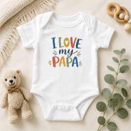 Jag älskar min Pappa Personlig Baby Bodysuit T Shirt