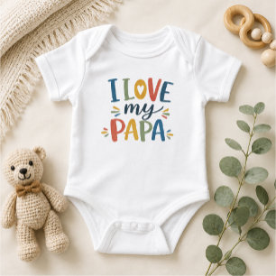 Jag älskar min Pappa Personlig Baby Bodysuit T Shirt