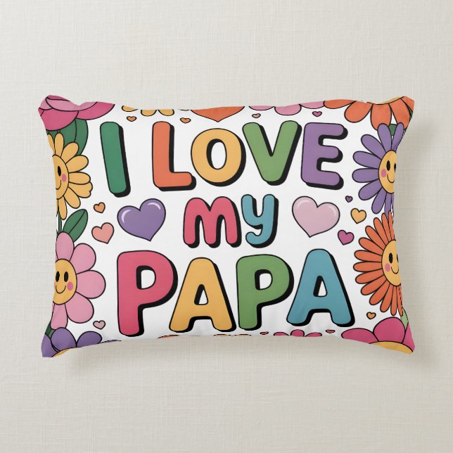 Jag älskar min pappa prydnadskudde (Framsidan)