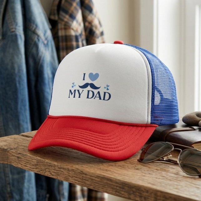 Jag älskar min pappa Rolig design med mustasch Keps (Skapare uppladdad)