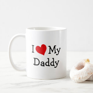 Jag älskar min pappa rött hjärta foto kaffemugg