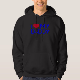 Jag älskar min pappa Söta barn för pojkar och fli Hoodie