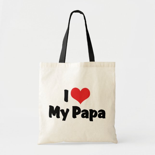 Jag älskar min pappa tygkasse (Framsidan)