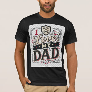 Jag älskar min pappa Vintage fadersdags T-shirt |