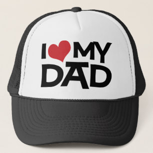 Jag älskar min pappafars dagtruckerkeps truckerkeps