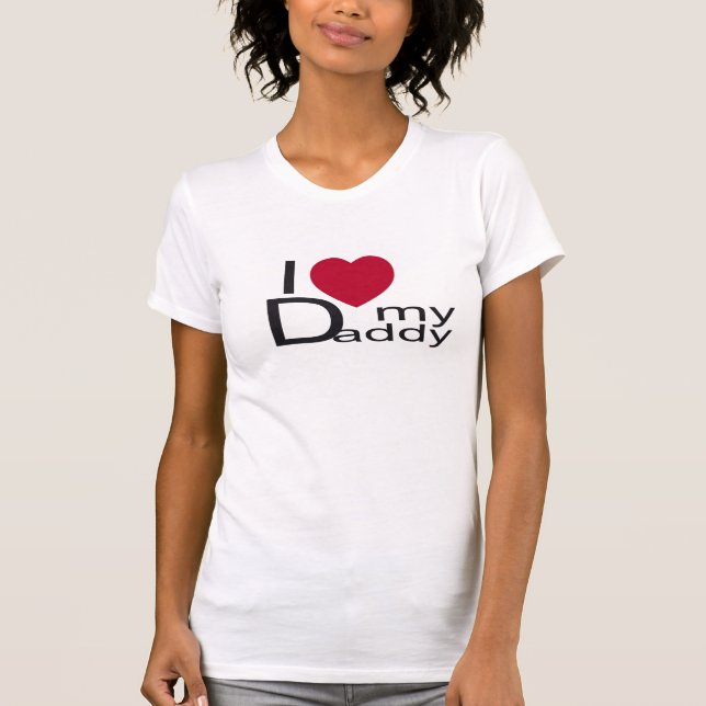 Jag älskar min pappakvinnaskjorta tee (Framsida)