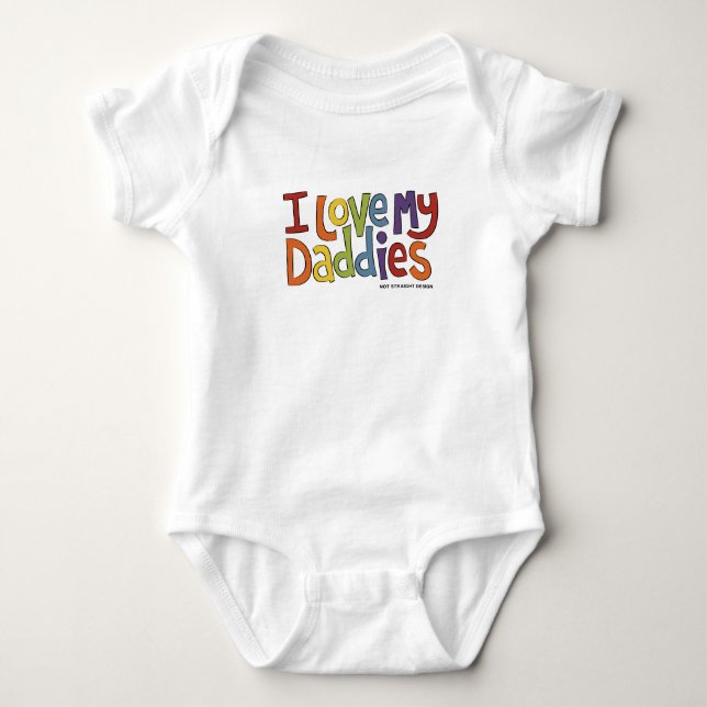 Jag älskar min papparegnbågefärger t-shirt (Framsida)