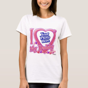 Jag älskar min papparosor/lilor - foto tee shirt