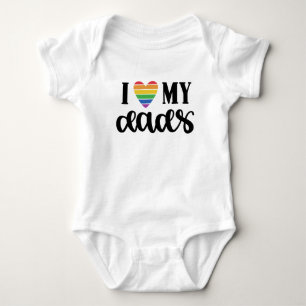 Jag älskar min pappas regnbågs-hjärta t shirt