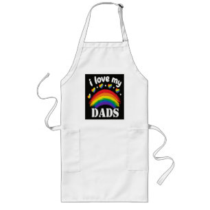 Jag älskar min pappas regnbågsstolthet långt förkläde
