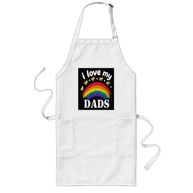 Jag älskar min pappas regnbågsstolthet långt förkläde (Framsidan)