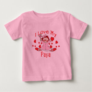 Jag älskar min pappatrasdocka & hjärtor tee