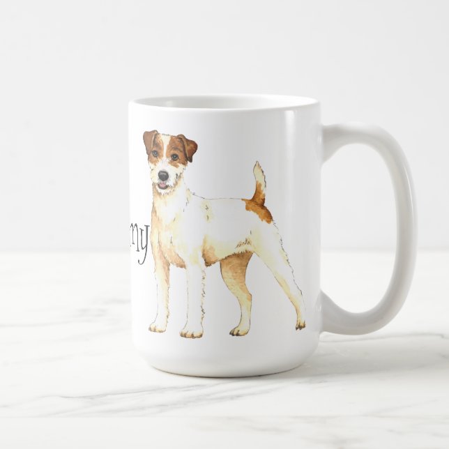 Jag älskar min ParsonRussell Terrier Kaffemugg (Höger)