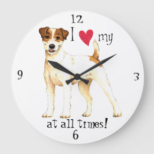 Jag älskar min ParsonRussell Terrier Stor Klocka