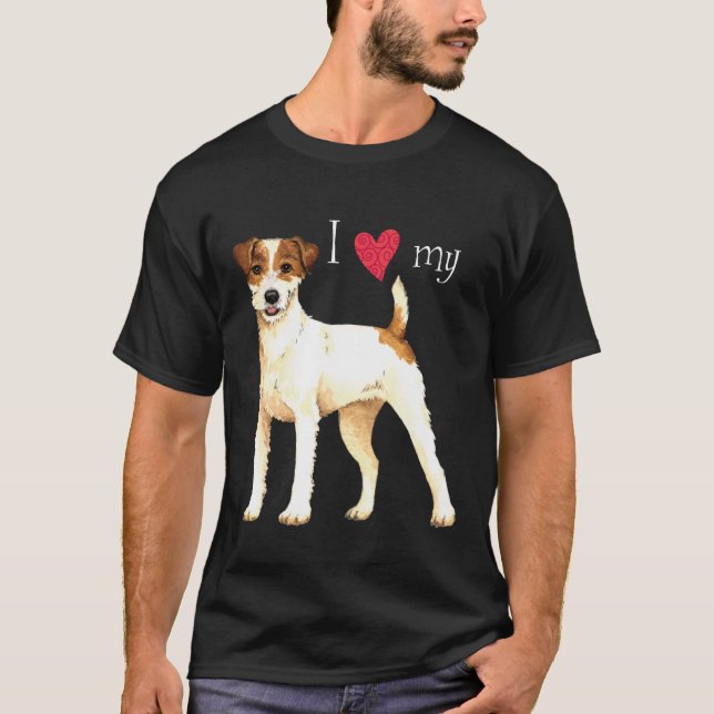 Jag älskar min ParsonRussell Terrier T Shirt (Framsida)